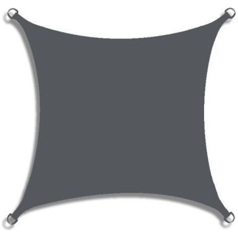 Voile d'Ombrage Rectangulaire Imperméable, Polyester Oxford Protection UV 95 %, Indéchirable, Protection Solaire d'Extérieur pour Jardin, Balcon, Terrasse, Patio, Camping（gris foncé，2x4m）