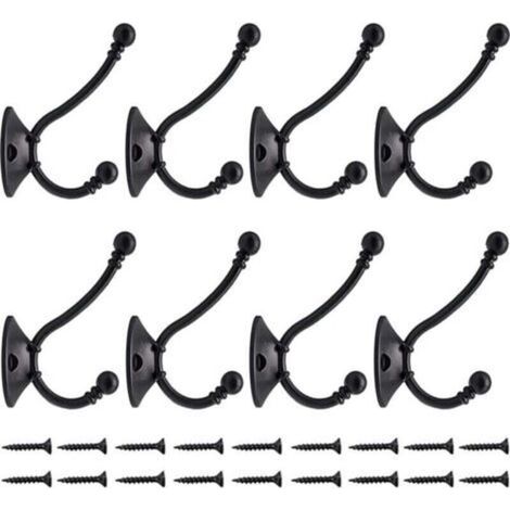 8Pcs Plus Gros Patère Porte Manteau Murale Vintage Crochet Métal De Porte Chapeau Crochet Rétro pour Porte-Manteau Salle de Bain Cuisine (1/4)