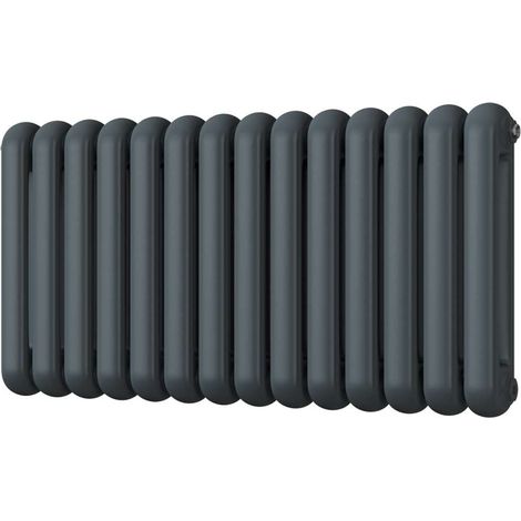 Sherwood - Anthracite Round Top Column Radiator H500mm x W993mm 2 Column