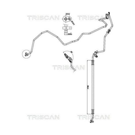 Conduite à haute/basse pression, climatisation TRISCAN 9010 24007 FIAT 44 07 529