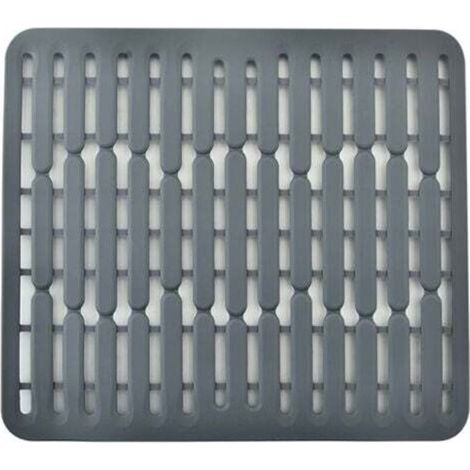 32,5 x 28,7 x 1 cm, gris - tapis ou protège-évier en silicone - petit format (1/4)