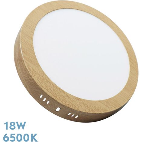 Oberflächen-Downlight Thulita 18w 6500k Buche 1620lm 2,8x21x21 cm