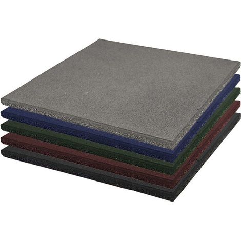 JARDIN202 - Loseta de Caucho Maciza Profesional  50x50cm  Especial para Gimnasios y Competiciones  Fitness  15 mm - Pack 8 uds