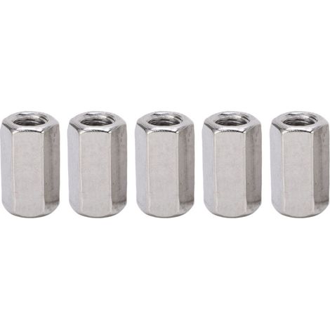 Dado di accoppiamento esagonale metrico M12 x 1,75 19 L35mm, asta lunga in acciaio inossidabile per sospensione, 5 pezzi -Crezuo