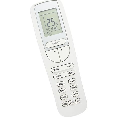 Télécommande de remplacement YAA1FB avec écran LCD transparent, panneau de boutons en anglais, fonctions d ' horloge lumineuse, appareil portable pour utilisation climatique intérieure, écran LCD de à (1/5)