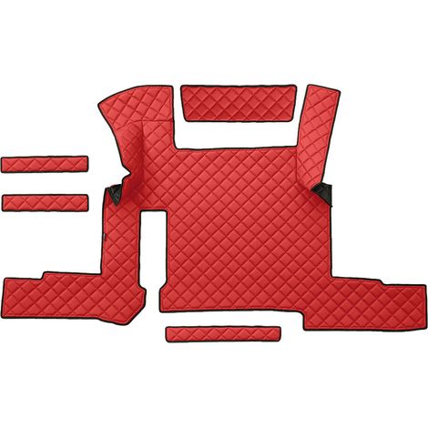 Tappeto centrale in Skeentex - Rosso - compatibile per Man TGX (01/1706/20) automatico, 1 cassetto