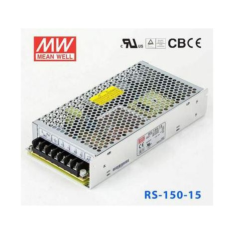 Uscita alimentazione 15vdc 10amp 150w media Well Rs-150-15