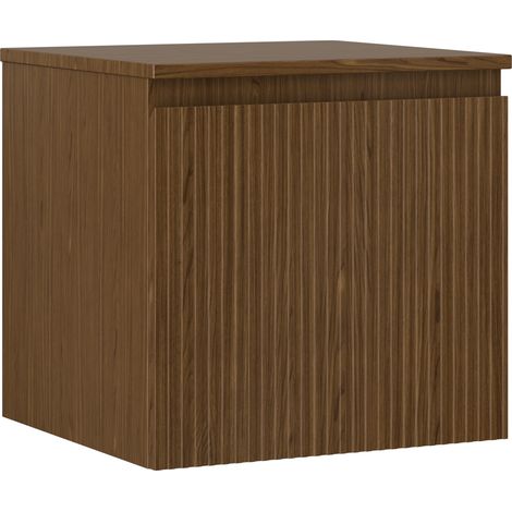 Mexen Rivel Badezimmerunterschrank 50 cm mit Oberfläche, 1 Schublade, geriffelt, Nussbaum - 91A20-05047-1-BFC86 (1/5)