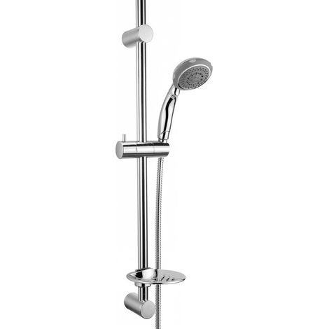 Set Saliscendi TAYLOR 2.0 Damast - Asta 106 2.0 Inox Cromato (Ø 25 mm) con Supporto Laterale Regolabile (1/4)