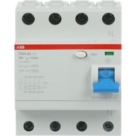 Abb f204 ac 40a 30ma interruttore differenziale modulare puro f427813 (1/3)