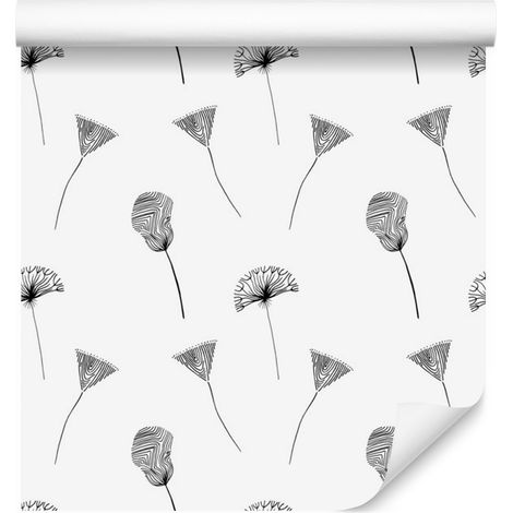 Abstrakte Blumen- und Löwenzahntapete für Wohn- und Schlafzimmer, 50 x 1000 cm (1/5)