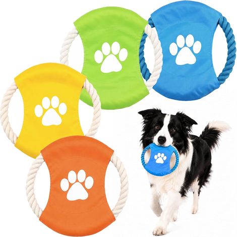 4 Pièces Freesbee pour Chien, Résistant Anti Morsure (1/5)