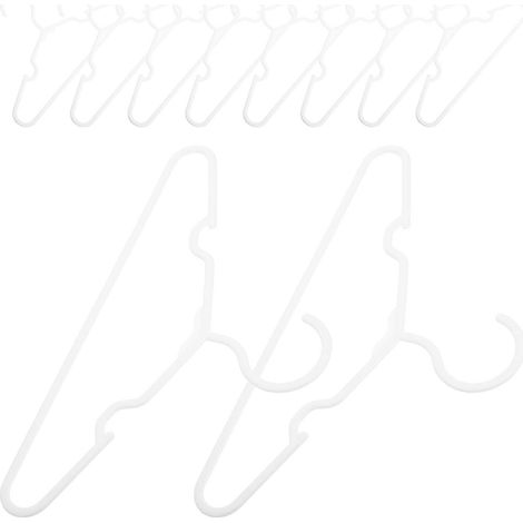 Lot de 50 cintres blancs en plastique antidérapants pour vêtements de bébé et enfants. Gain de place dans les placards. Cintres pour tout-petits, idéaux pour le linge et les voyages. (1/4)