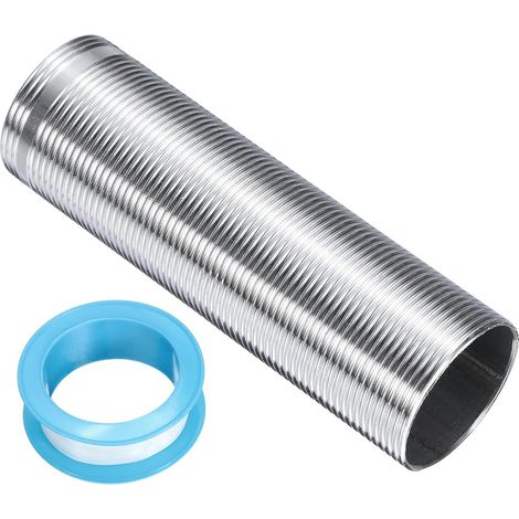 4" Tige d'Extension de Montage de Robinet, Tuyau Fileté en Acier Inoxydable Allongeant la Tige de Montage, Allongeant le Pied Haut Fixe avec Ruban PTFE (1/5)