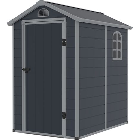 Westmann Kunststoff Gerätehaus Universo L Anthrazit 134x192x204 cm
