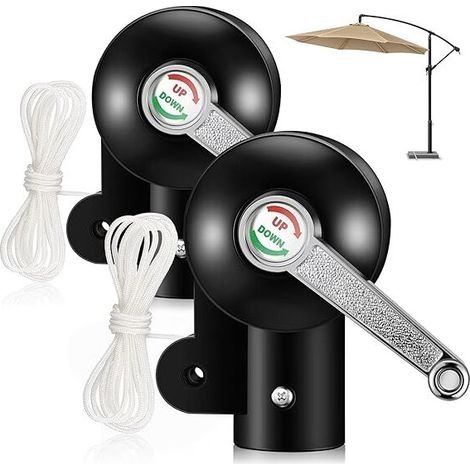 Patio Umbrella Accessories Parts Outdoor Umbrella Replacement Parts Heavy Duty Stand Umbrella Crank Replacement for Patio Picnic Umbrella Yard Balcony Crank Handle (1/5)