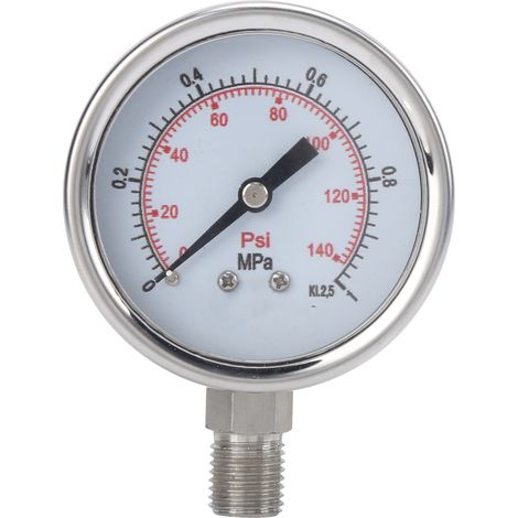 Manometer Y-60BF aus Edelstahl, präzise Messung 0–1,0 MPa, M14x1,5-Anschluss für industrielle Anwendungen