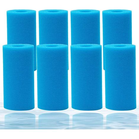 Lot 8 éponges filtrantes type A – mousse lavable – piscine / spa – réutilisables – cartouches filtrantes en mousse (1/5)