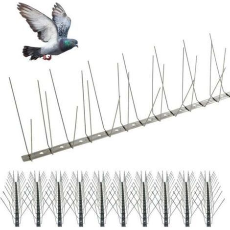 Pic anti pigeon 5m- Pic anti-pigeon flexible - Pointes en acier inoxydable inox - Ne rouille pas - Fabriqué en France (1/4)