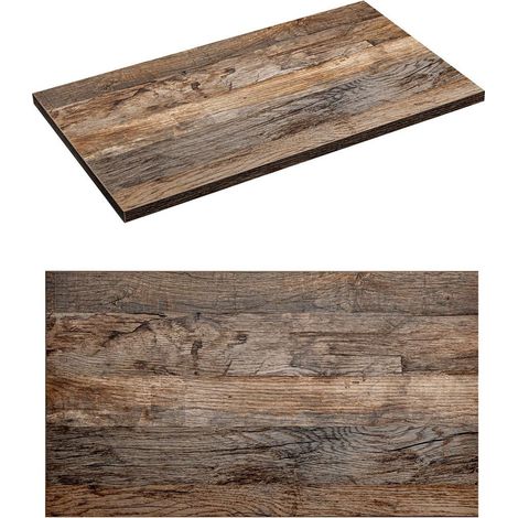 Waschtischplatte 60cm PUEBLA-56 in Vintage Oak Nb. B/H/T ca. 60,4/2,5/46 cm (1/5)