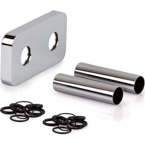 Cordivari - Kit Tubetti + Rosone Per Radiatore Interasse 50 - Colore: Cromo