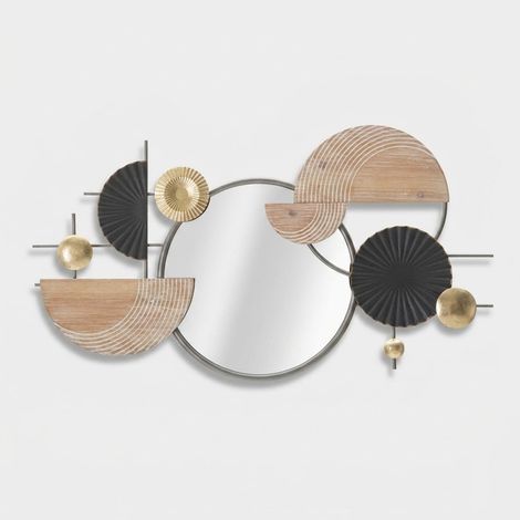 Espejo de pared decorativo de metal y MDF Abstract (1/5)