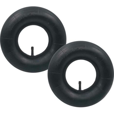 2 pièces 4.10/3.50-4 Chambre à air Pneu TR-13 Valve Droite pour Diable, Chariot, Chariot à Main, Chariot de Jardin, Tondeuse à Gazon-- (1/5)