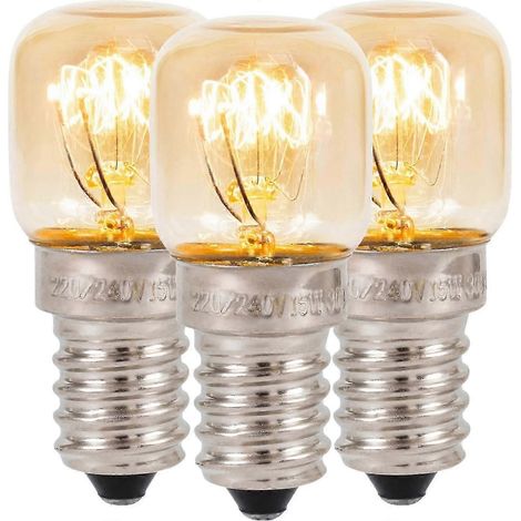 (Lot de 3) Ampoules pour four Petite ampoule à vis E14 15W 300°C, à incandescence (1/5)