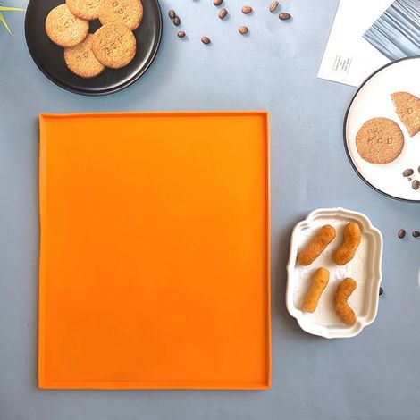 Set di 4 tappetini da forno in silicone con bordo antiscivolo per torte, biscotti e frutta, 30 x 25 cm (1/5)