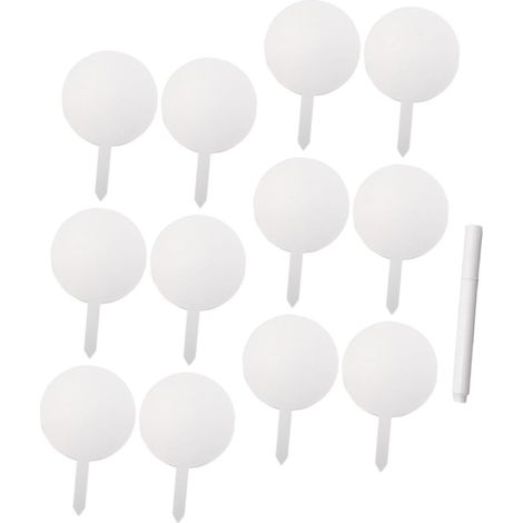 Lot de 12 étiquettes et marqueurs acryliques pour plantes avec stylo pour tableau blanc (1/5)