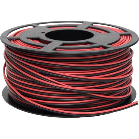 Cofan 51002615 – Rotolo di cavo parallelo, 2 x 1.5 mm, 100 m, colore: rosso/nero (1/3)