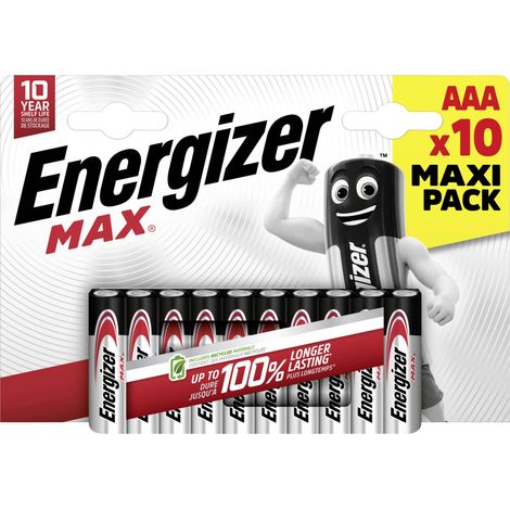 Pile LR3 (AAA) alcaline(s) Energizer Max 1.5 V 10 pc(s) (1/5)
