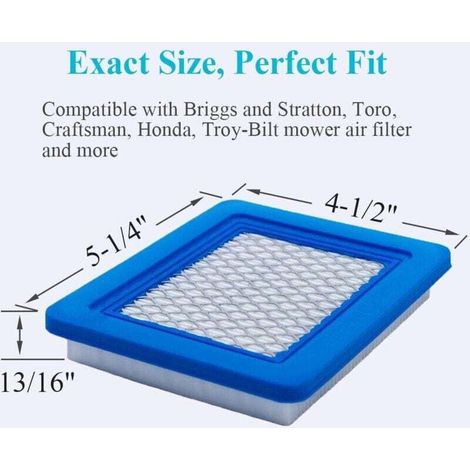Filtri aria 491588s, confezione da 5, compatibili con i filtri aria Briggs & Stratton 491588, Toro 20332, Craftsman 3364 e Premium per tosaerba. (1/3)