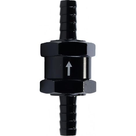 Válvula de retención de combustible universal de aleación de aluminio, 8 mm, negra, para coche, barco, gasolina, diésel y aceite.