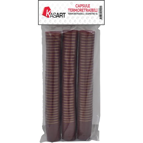 1CF CAPSULE TERMORETRAIBILI PER BOTTIGLIE SPUMANTE nero - ø33 x  h 55 mm