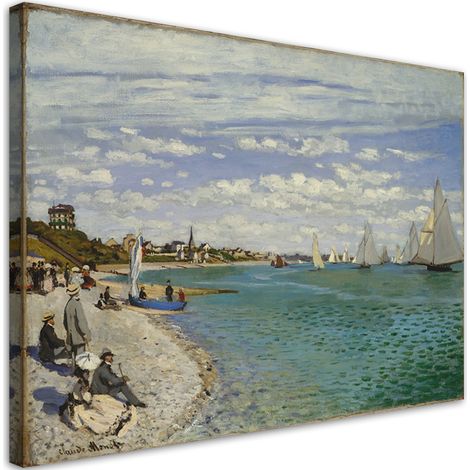 Tableau sur toile Régate à Sainte Adresse - Claude Monet 90x60 (1/5)