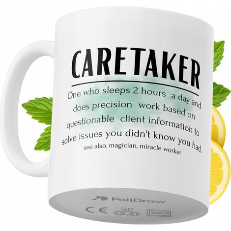 Lustige Tasse für Betreuer – Kaffee- oder Teetasse mit witzigem Textdesign – ideal für Geburtstage, Namenstage, Feiertage und besondere Anlässe. Hochwertige Tasse für Zuhause, Büro und Arbeit. Farbe: 