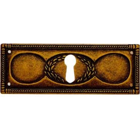 10PZ BOCCHETTE RETTANGOLARI ORIZZONTALI MOD.30705 IN ZAMA ANTICATA - MM.108X39H.