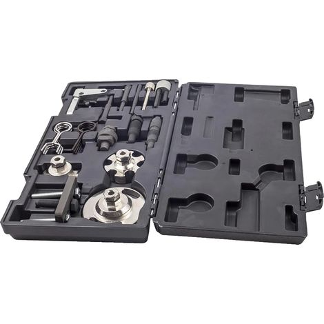 Attrezzo di bloccaggio della fasatura del motore, in acciaio, 14 x 10 x 3 pollici, compatibile con motori V6 e V8, blocca saldamente gli alberi a camme, ideale per la sostituzione della cinghia di dis (1/5)