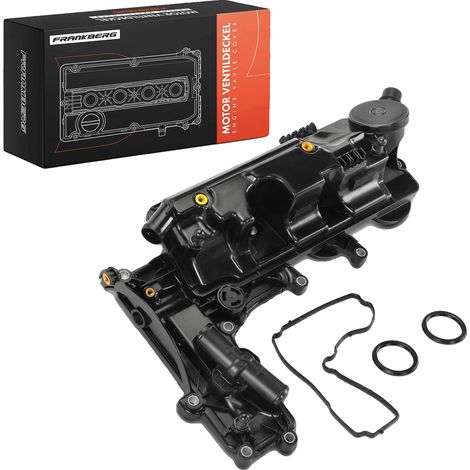 Tapa de culata, compatible con Land Rover, número de pieza OEM: LR004200, material: plástico, color: negro, incluye un kit de juntas. (1/5)