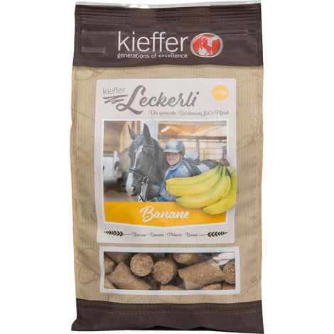Kieffer Leckerli Banane - natürlicher Leckerbissen für Pferde - 1 kg