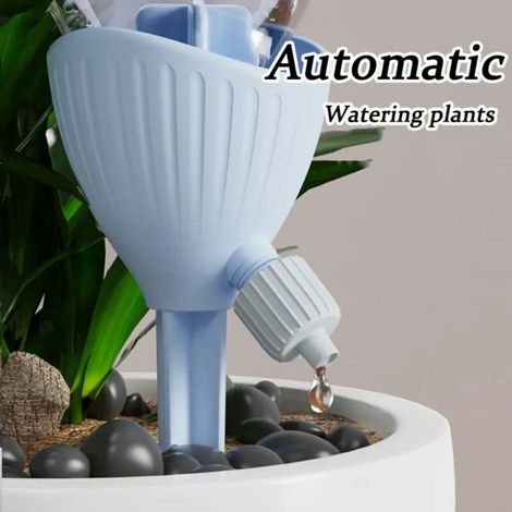 Système d'irrigation goutte à goutte automatique (rose) : arrosage automatique des fleurs, débit réglable pour plantes à fleurs, goutteur automatique pour jardin. (1/5)