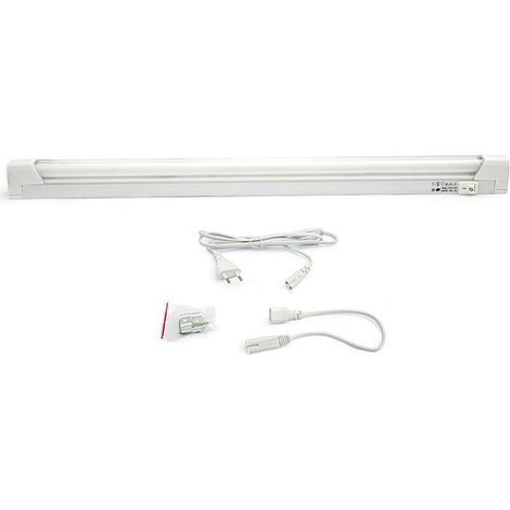 lampara fluorescente fly t5 21w 220v luz blanca l.880mm, interruptor y cable 1.5mtos