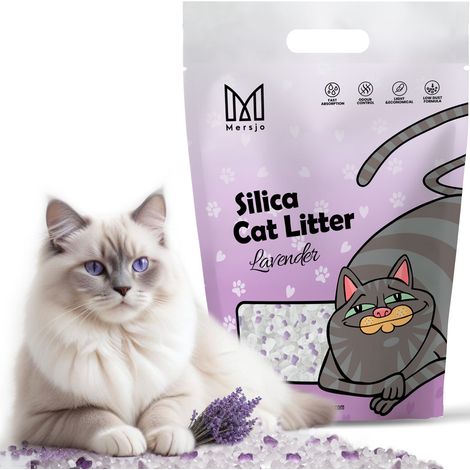 Mersjo Lavendel Silikon-Katzenstreu 3,8 l