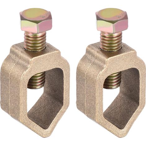 Lot de 2 Pince de Mise à la Terre pour Tige de Mise à la Terre, 20,7 mm, Connecteur de Fil, Idéal pour Une Plage de Tuyaux