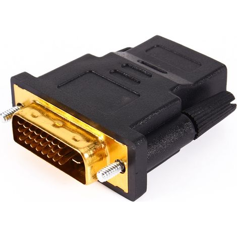 Adaptateur/convertisseur de câble PC DVI 24+1 mâle vers HDMI femelle pour téléviseur LCD HD numérique