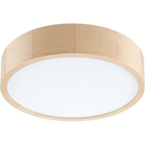 Lámpara de techo, madera, pino, cristal blanco, Kante 14-420/A9 (1/2)