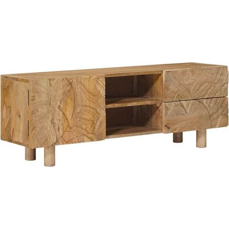 Meuble TV avec Tiroirs, Étagères et Portes, 110 x 30 x 40 cm (1/5)
