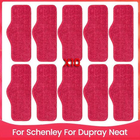 Lot de 10 lingettes de rechange en microfibre pour balai vapeur Schenley 7 en 1, adaptées à tous types de sols. (1/5)