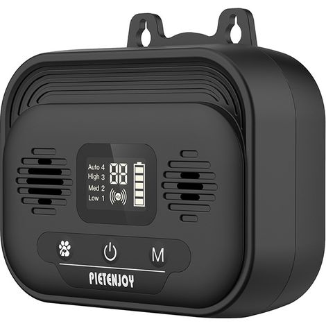 Contrôle automatique des aboiements de chien, système anti-aboiements de chien rechargeable et étanche (noir) (1/3)